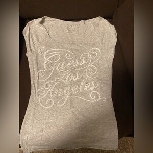 Guess bling LA logo tee